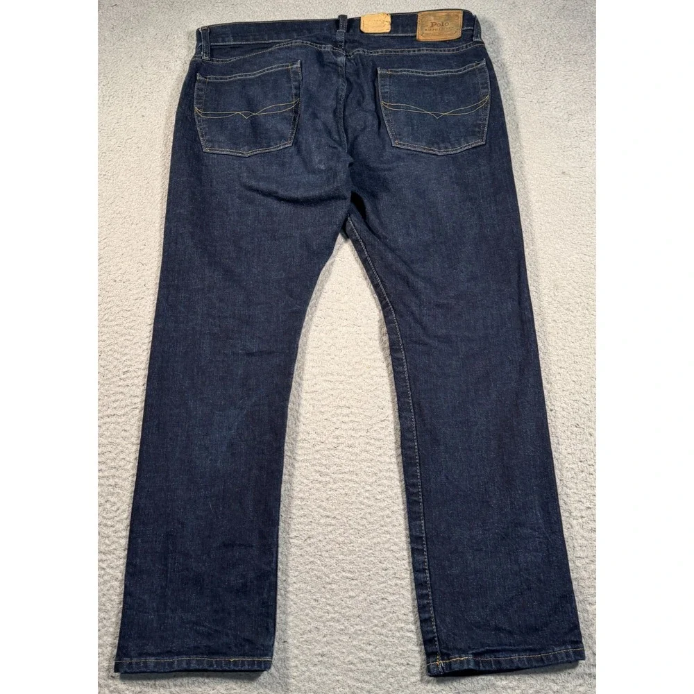 Polo Ralph Lauren Jeans Men 38x29 Blue Denim Straight Slim Stretch Sullivan‎ NWT